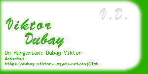 viktor dubay business card